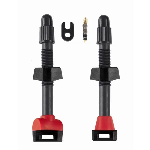 VALVOLE TUBELESS CARBON 65MM KIT 2 PZ